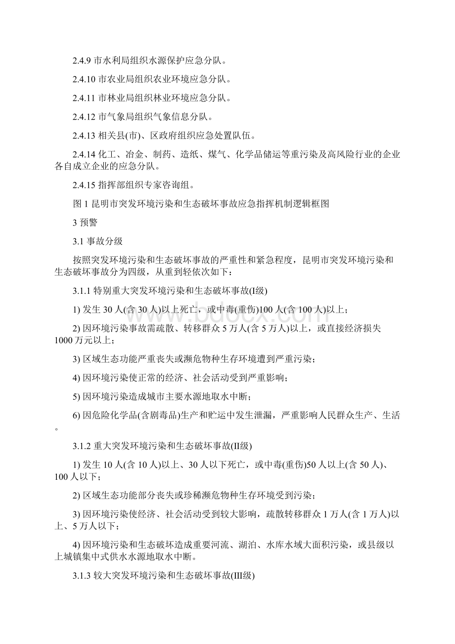 昆明市突发环境污染和生态破坏事故应急预案.docx_第3页