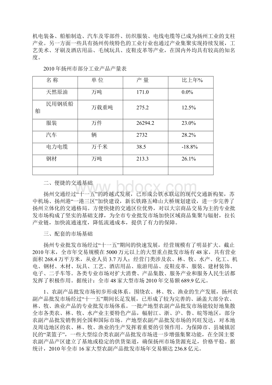 扬州市专业批发市场第十二个五年.docx_第3页