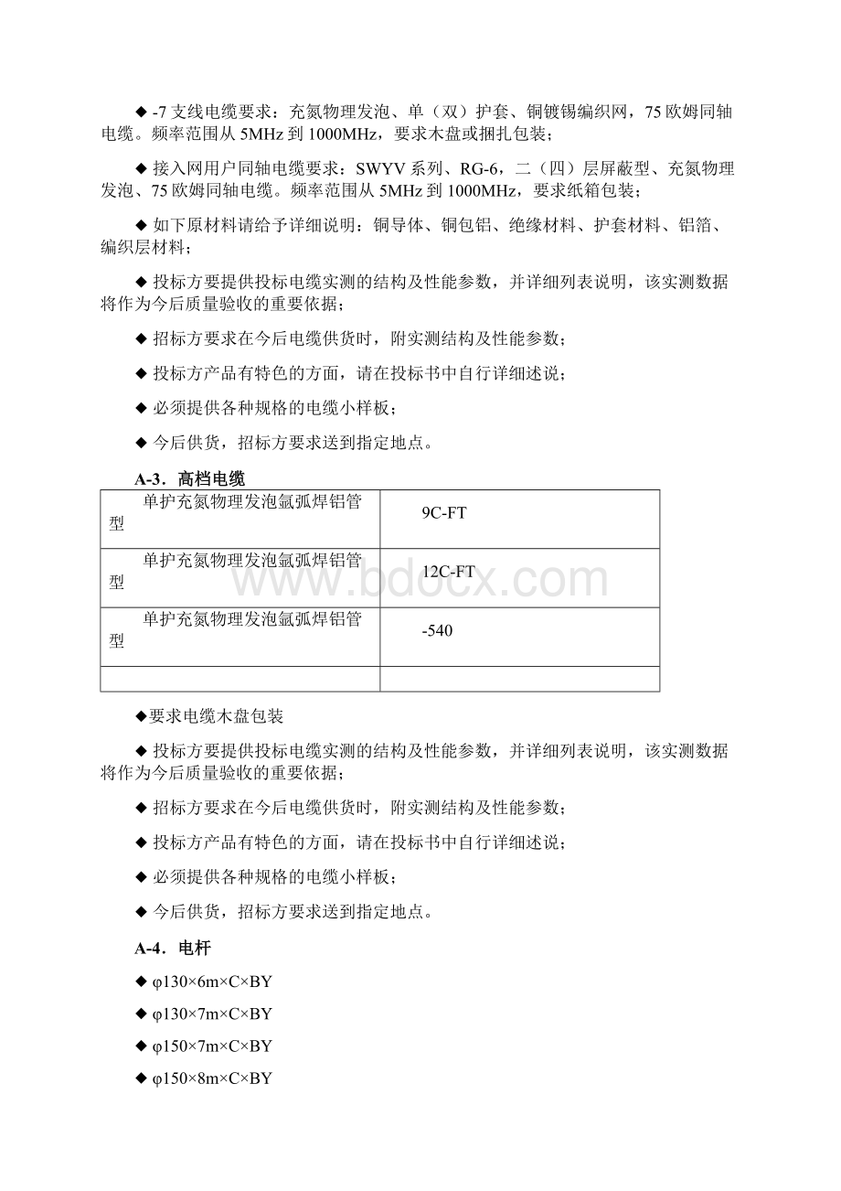 招标投标广电网络设备器材定点采购招标分段表.docx_第3页