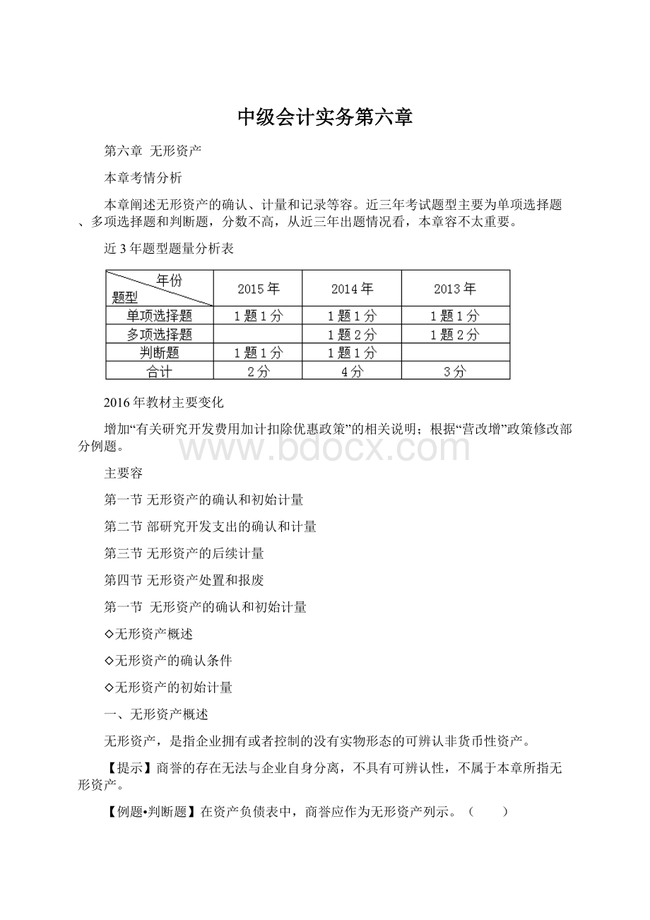 中级会计实务第六章Word文档格式.docx