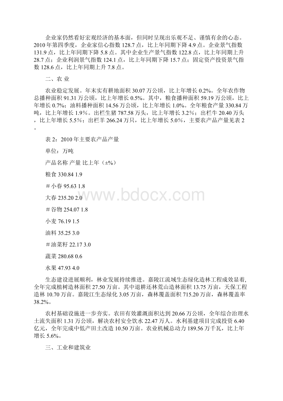 南充市国民经济和社会发展统计公报Word文档下载推荐.docx_第2页