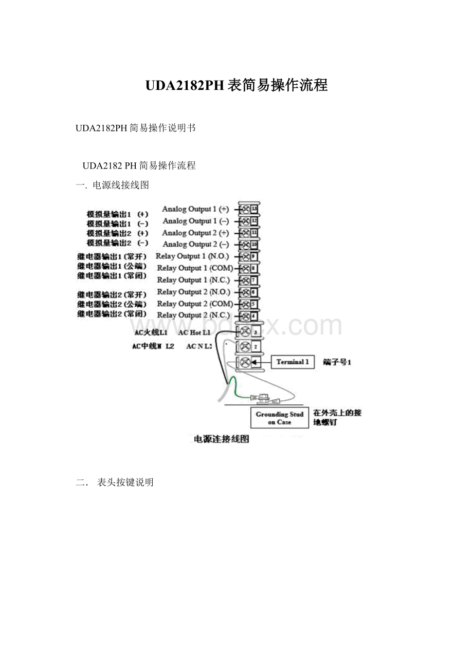 UDA2182PH表简易操作流程.docx_第1页