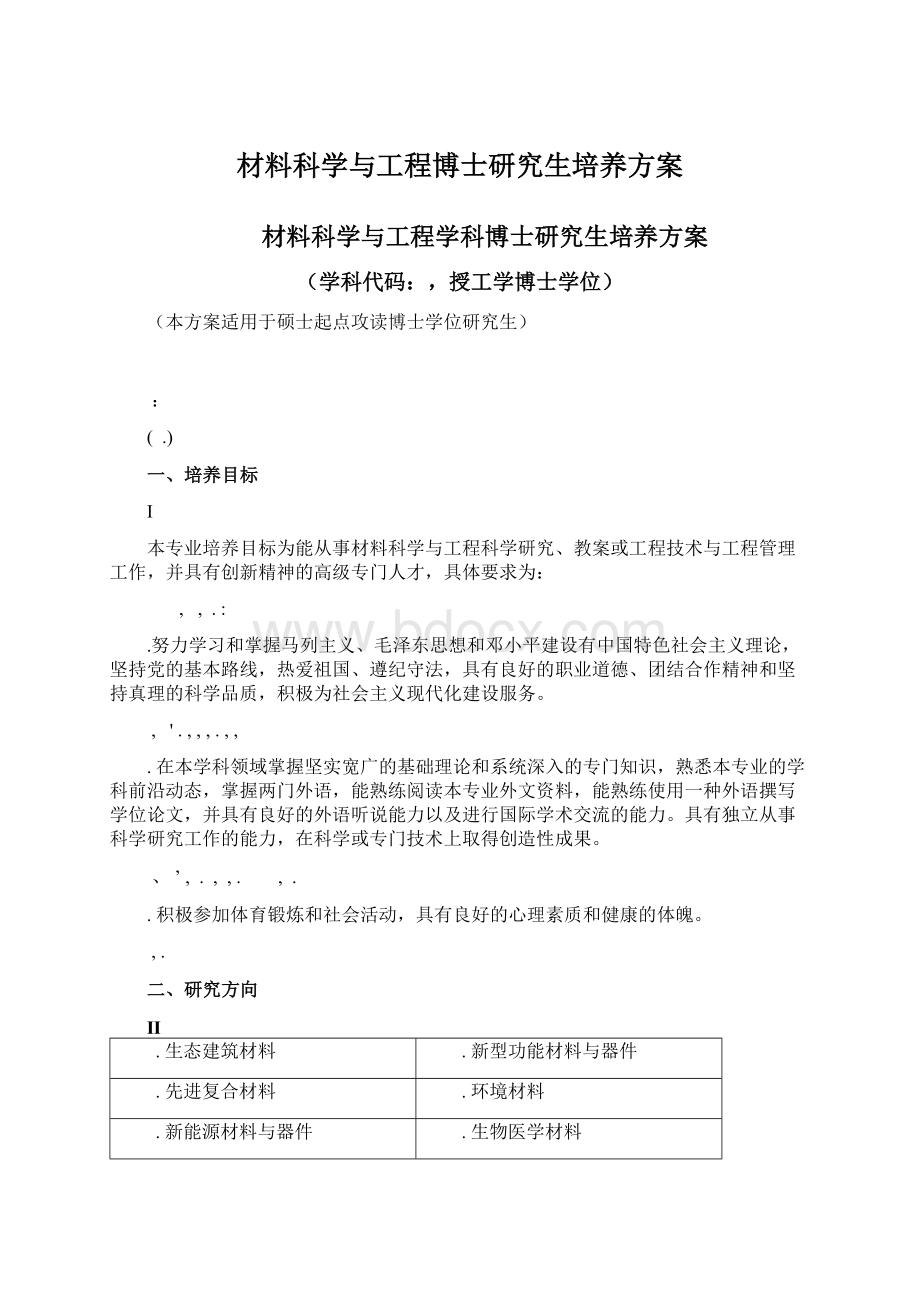 材料科学与工程博士研究生培养方案.docx