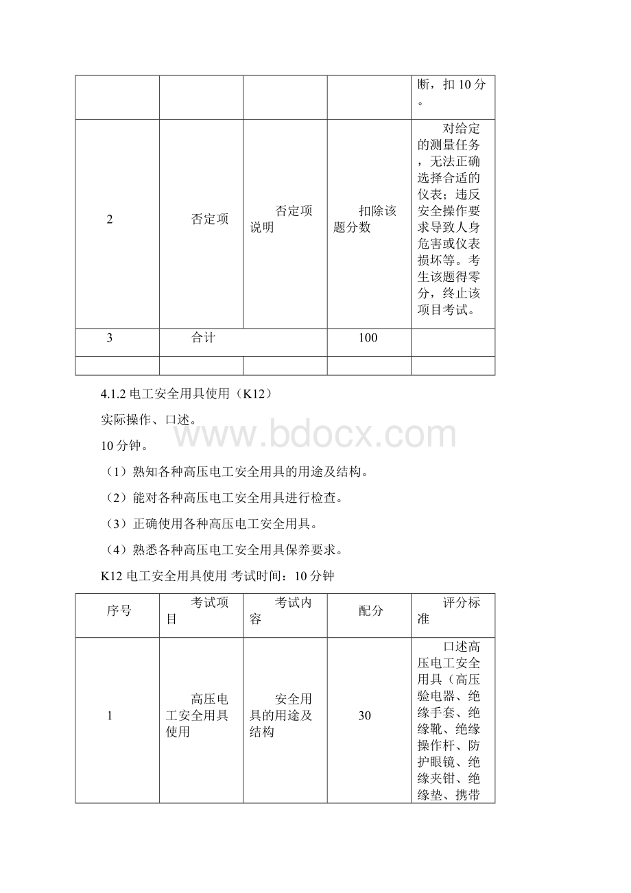 高压电工实操考试标准Word文档格式.docx_第3页