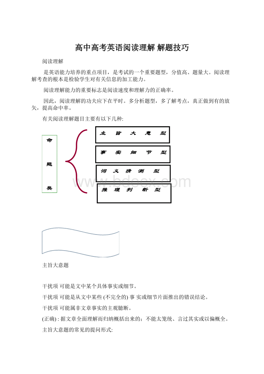 高中高考英语阅读理解 解题技巧.docx_第1页