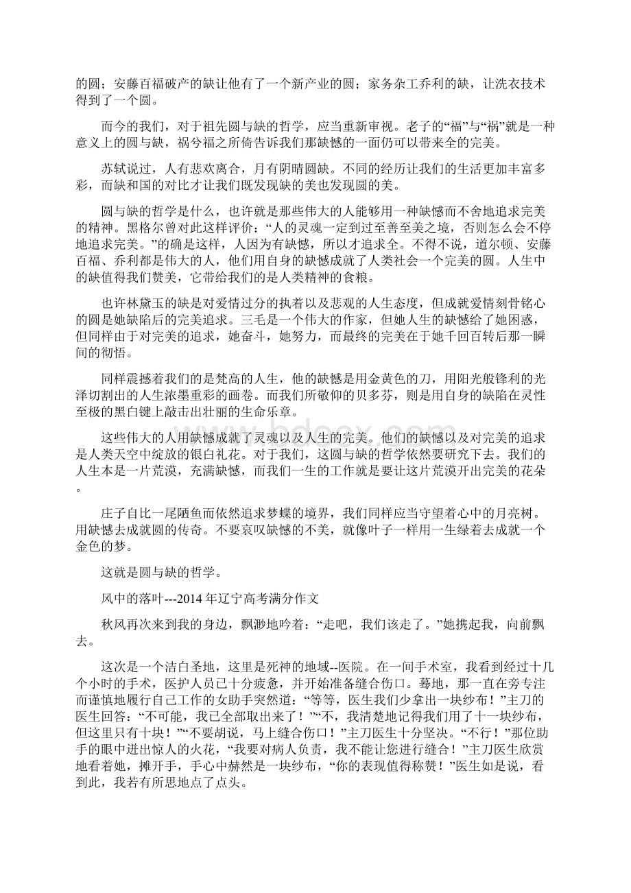 历年高考优秀作文精选多篇Word文档下载推荐.docx_第2页