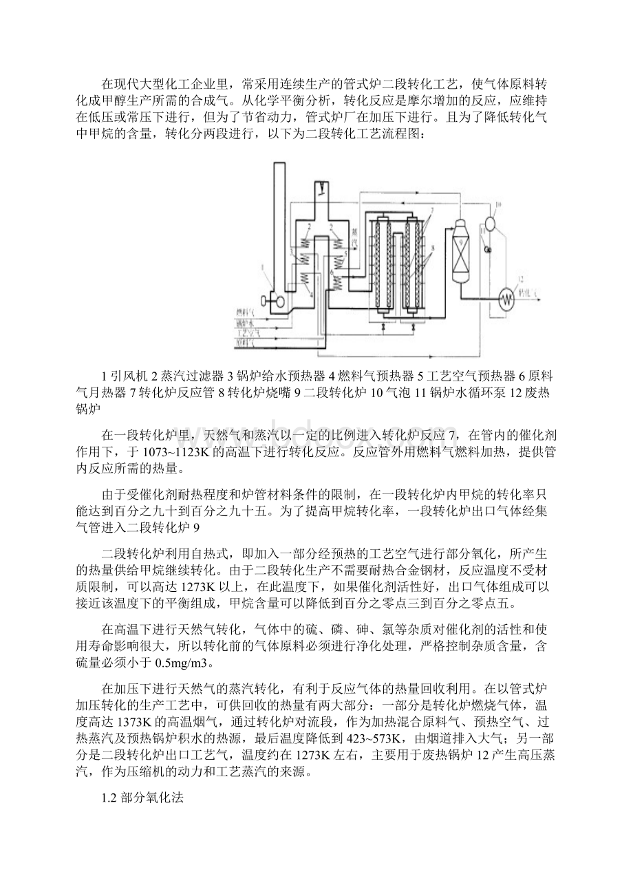 低压合成甲醇的工艺流程设计Word文档下载推荐.docx_第2页