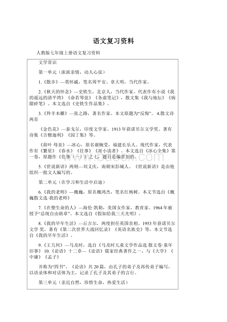 语文复习资料Word文件下载.docx