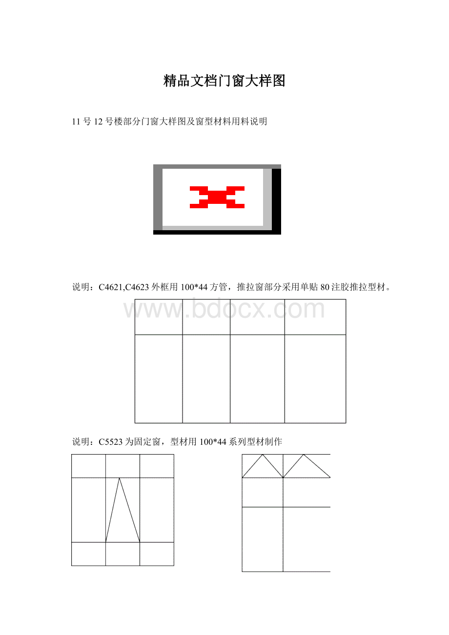 精品文档门窗大样图.docx