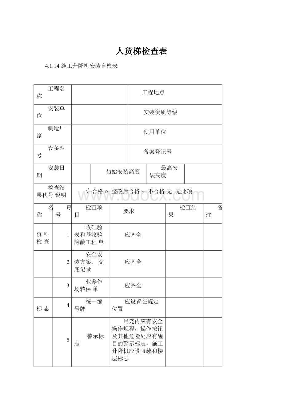 人货梯检查表.docx_第1页