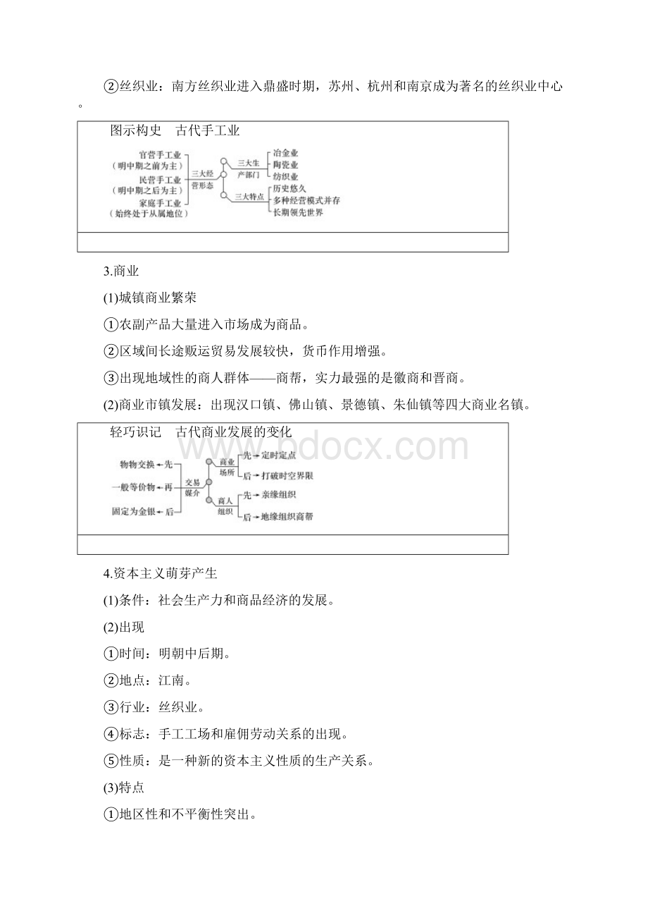 届高考历史一轮复习 第五单元 中华文明的辉煌与危机明清时期 第10讲 明清时期的经济学案Word文档下载推荐.docx_第2页