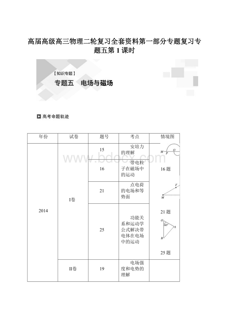 高届高级高三物理二轮复习全套资料第一部分专题复习专题五第1课时Word下载.docx