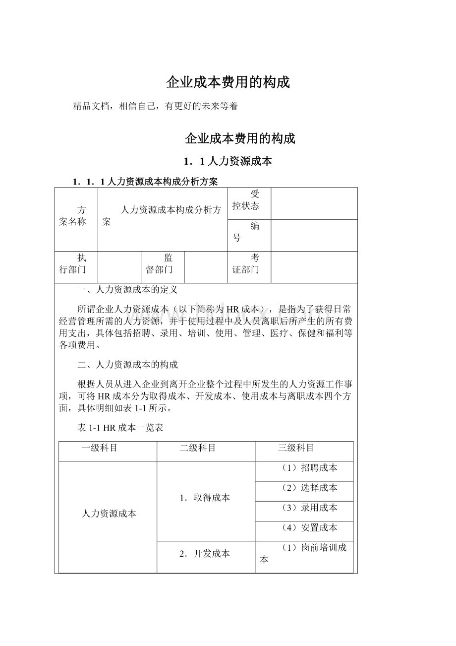 企业成本费用的构成Word格式文档下载.docx