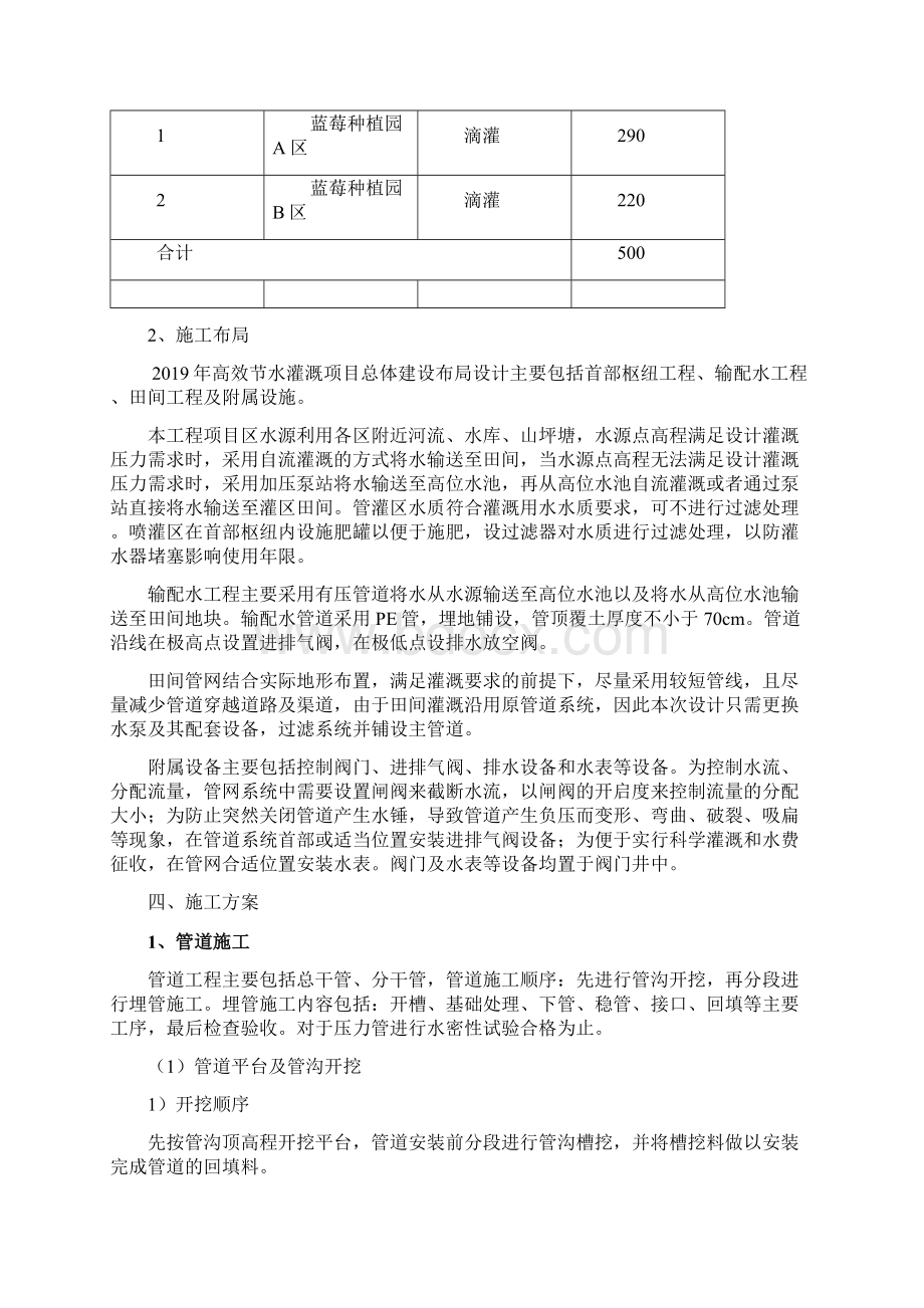 高效节能灌溉施工组织设计Word下载.docx_第2页