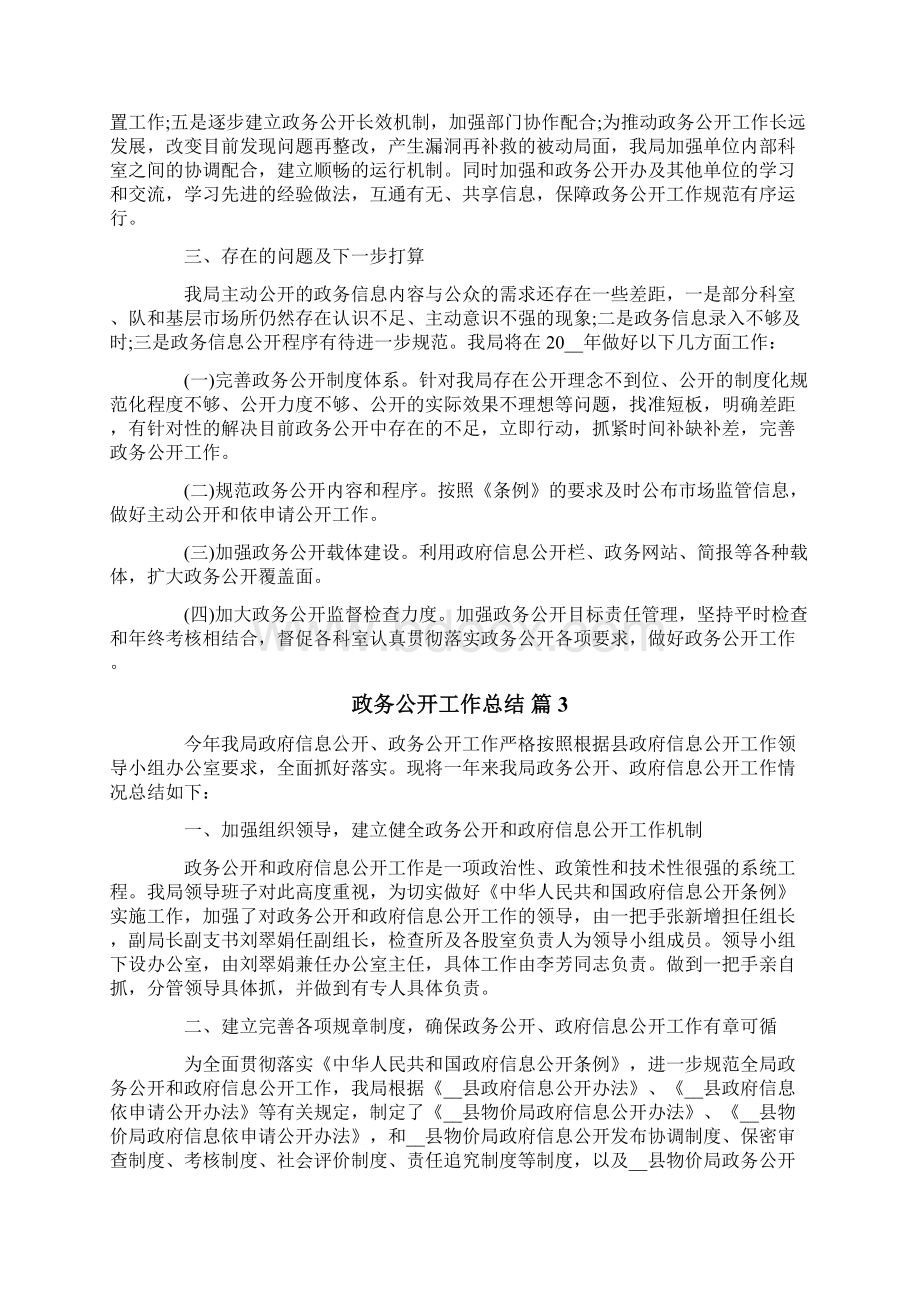 政务公开工作总结4篇Word文档格式.docx_第3页