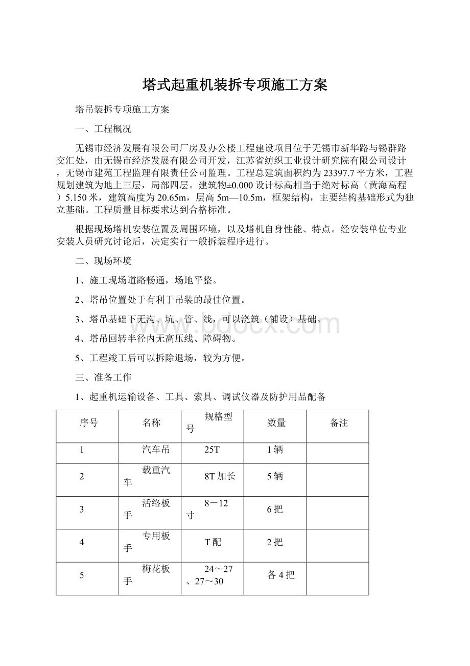 塔式起重机装拆专项施工方案.docx_第1页