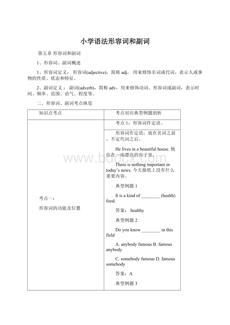 小学语法形容词和副词.docx_第1页