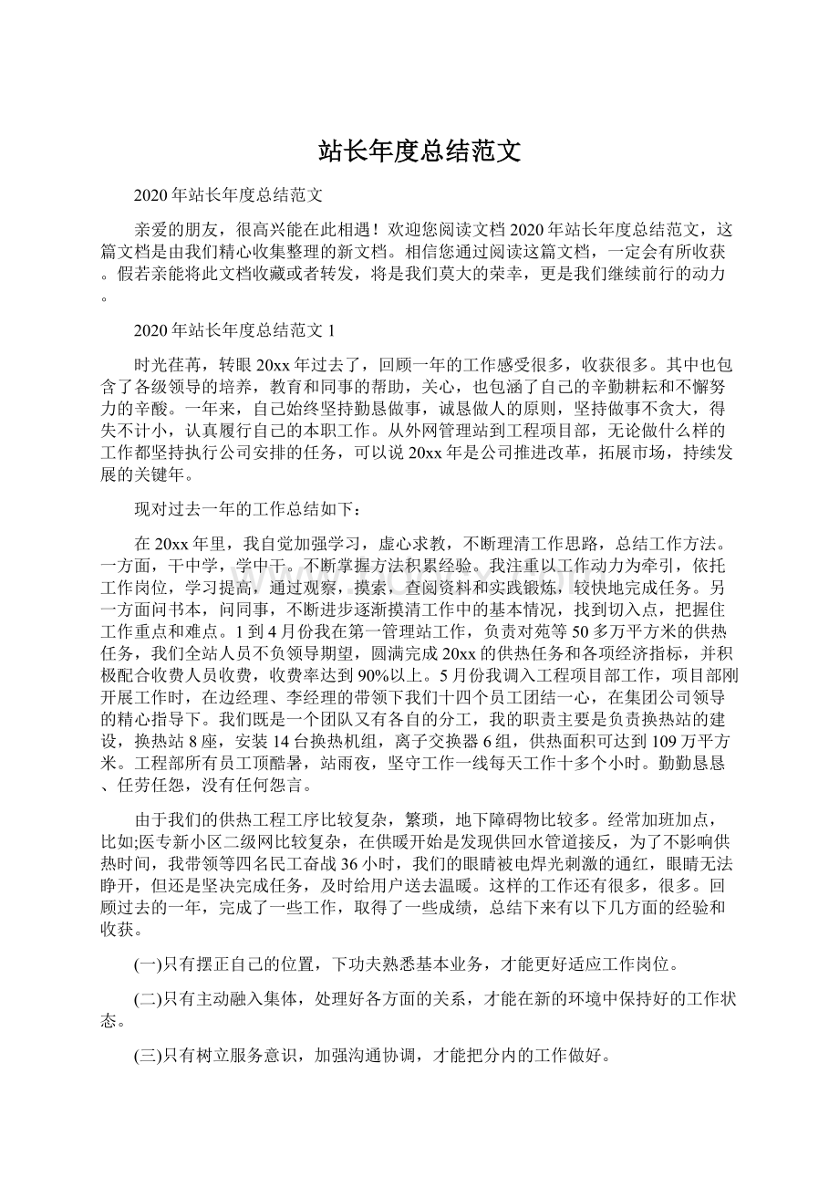 站长年度总结范文Word文件下载.docx