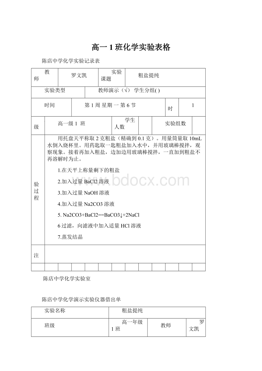 高一1班化学实验表格.docx_第1页