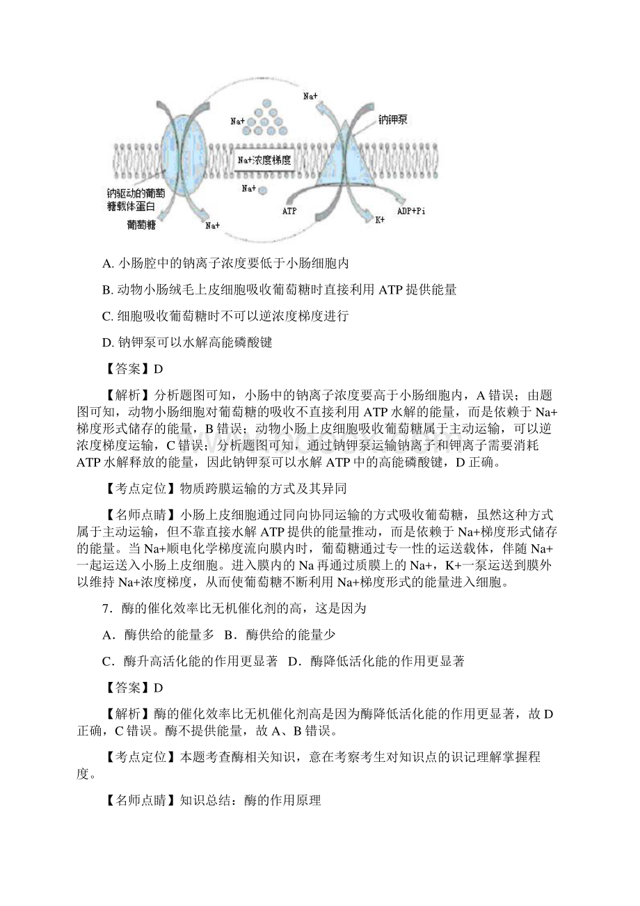 届二轮 酶和ATP 专题卷全国通用 2.docx_第3页