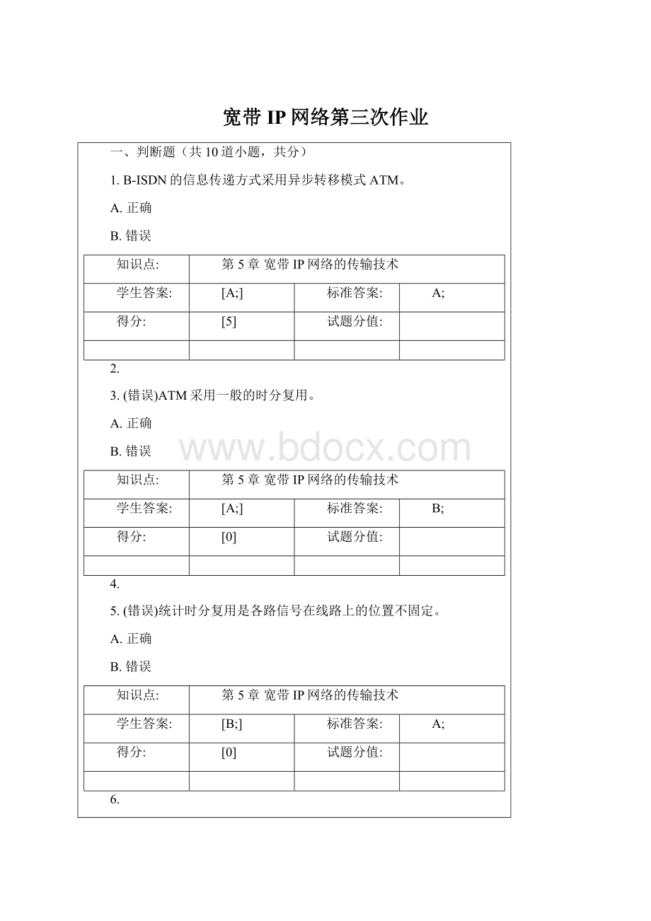 宽带IP网络第三次作业Word下载.docx
