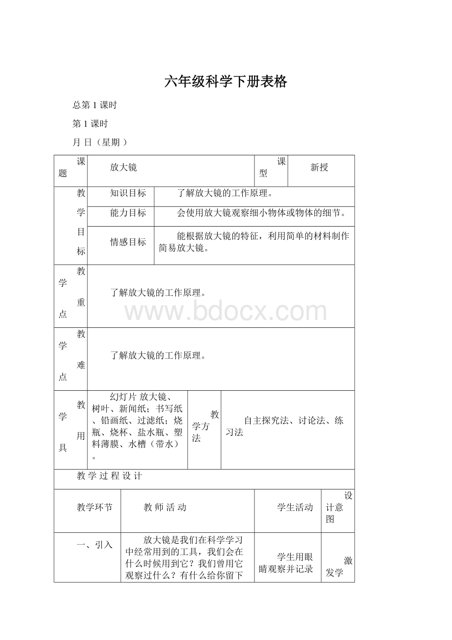 六年级科学下册表格Word文件下载.docx_第1页