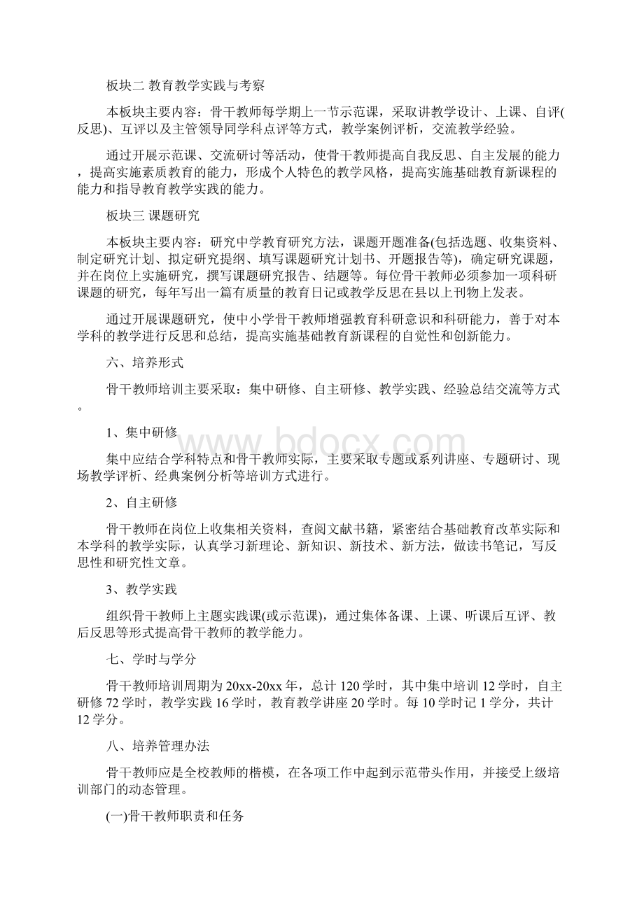 骨干教师培养计划范文.docx_第3页