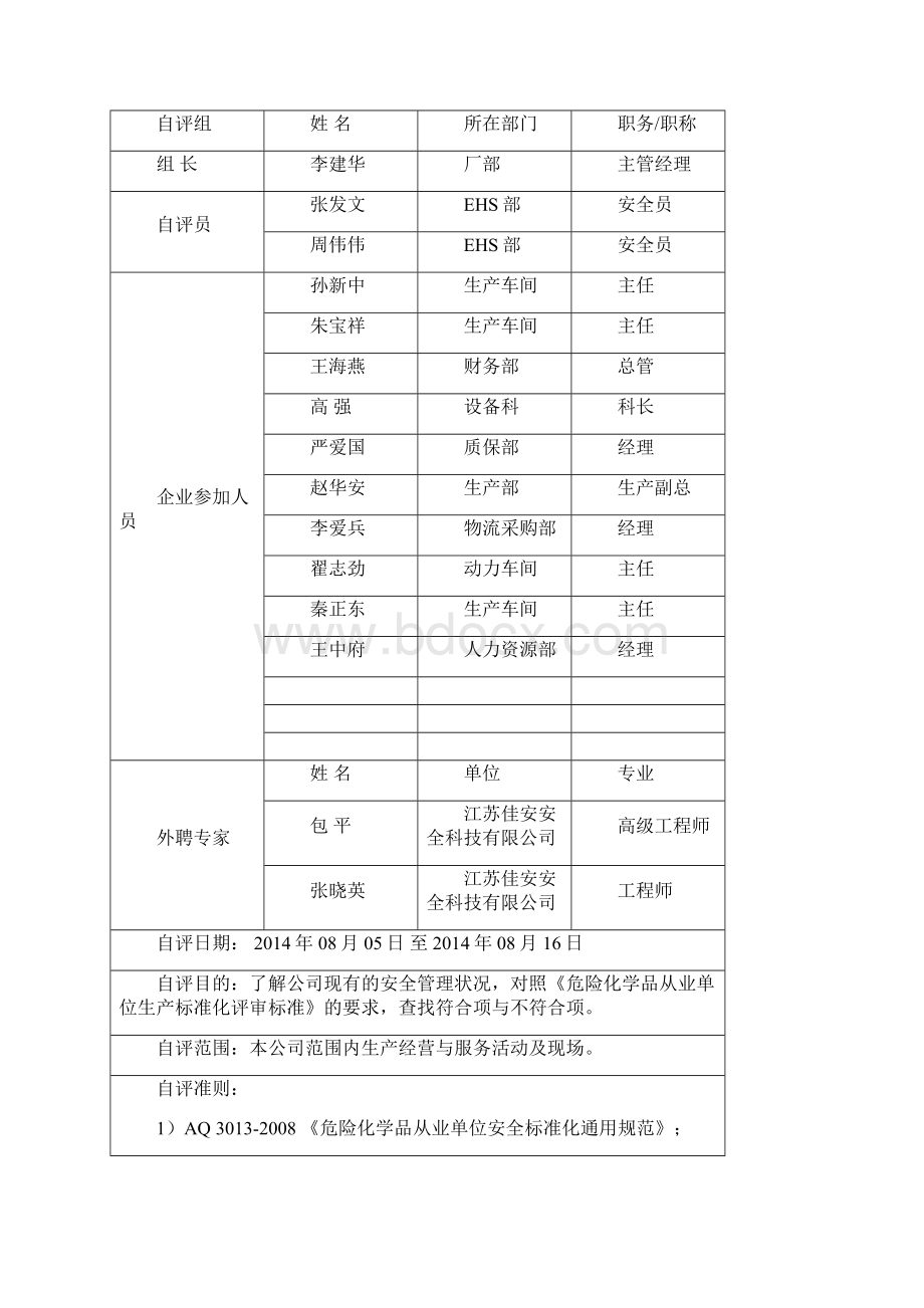 江苏危险化学品企业标准化二级自评报告Word文档下载推荐.docx_第2页