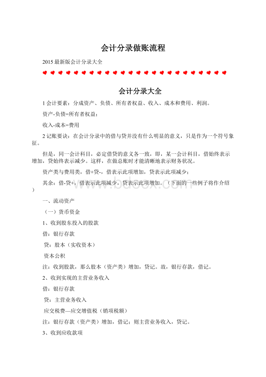 会计分录做账流程Word文档格式.docx_第1页