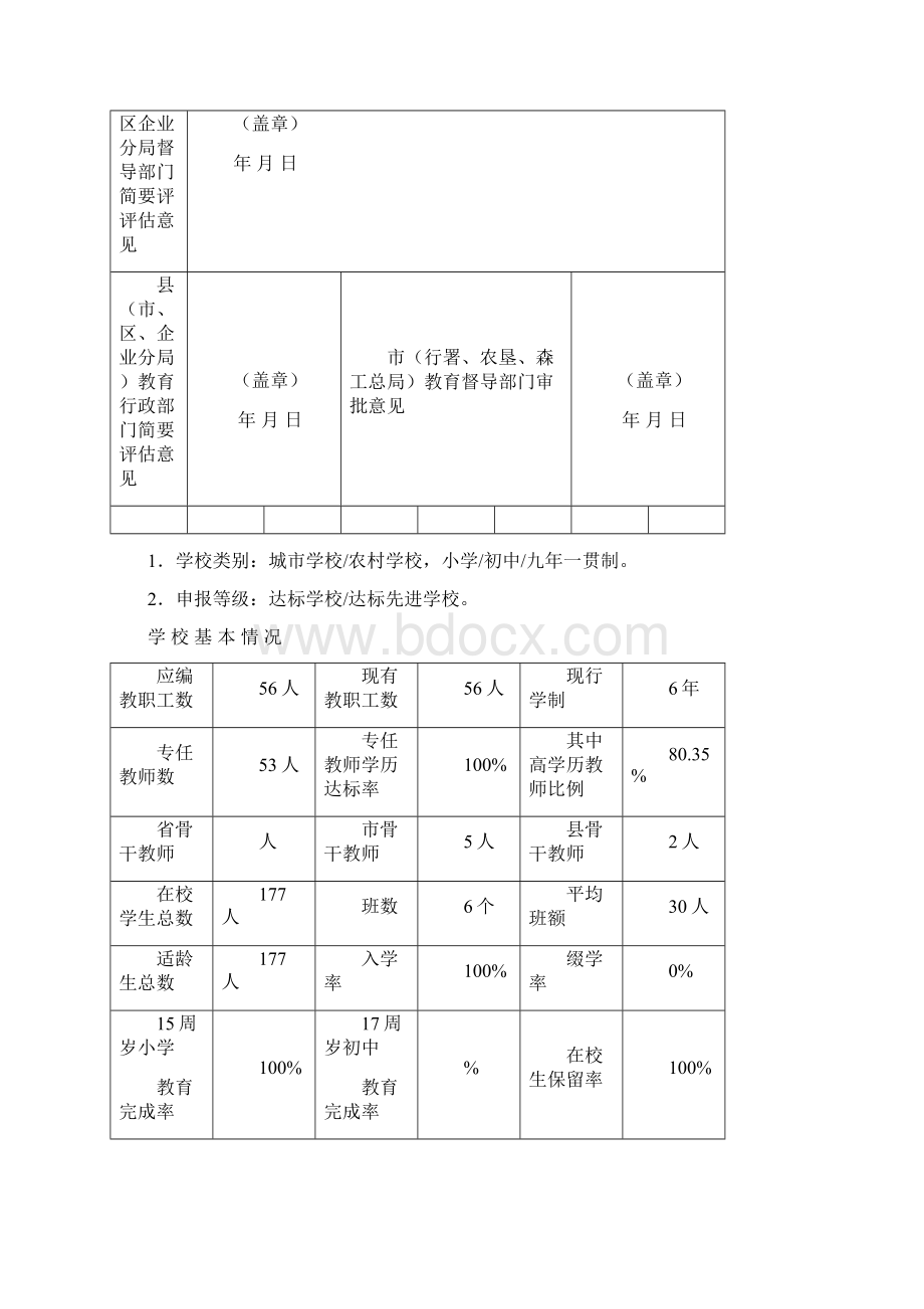 义务教育学校基本情况登记表 526Word文档格式.docx_第2页