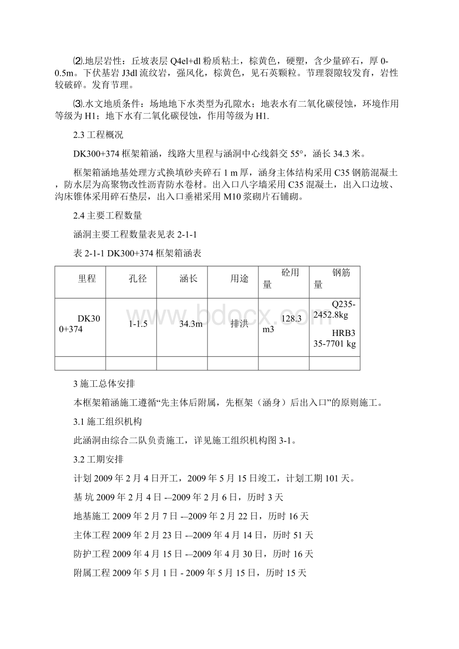 施工组织涵洞工程框架箱涵Word文档格式.docx_第2页