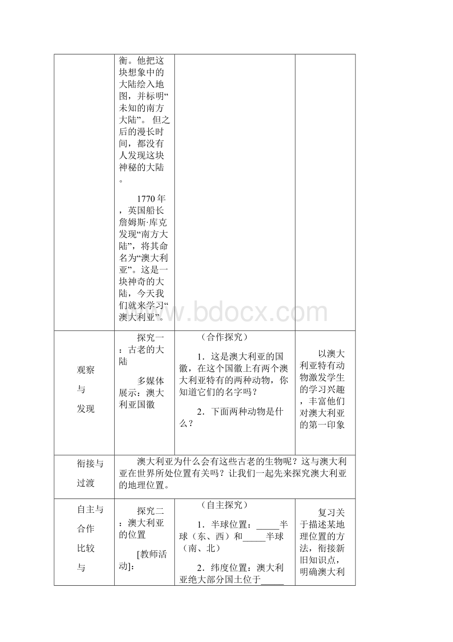 七年级地理下册84澳大利亚教案新版商务星球版1Word下载.docx_第2页