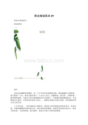 职业规划范本 09.docx