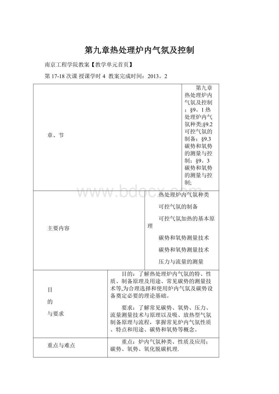 第九章热处理炉内气氛及控制Word文件下载.docx_第1页