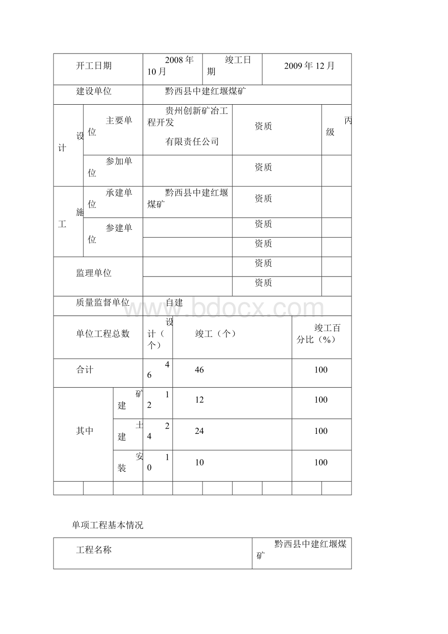 红堰煤矿煤矿工程质量自检报告.docx_第2页