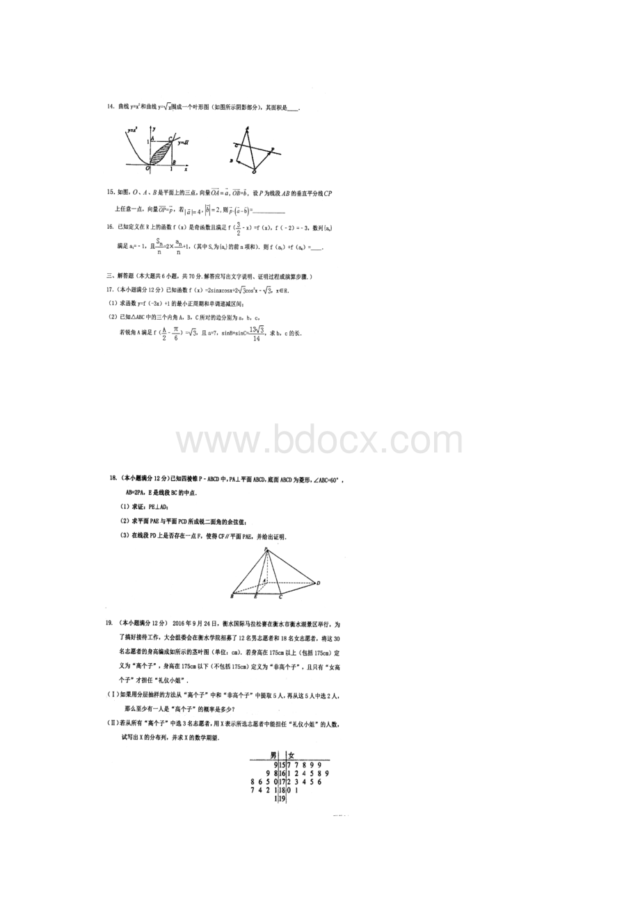 河北省衡水中学届高三数学上学期期末考试试题 理扫描版Word文档下载推荐.docx_第3页