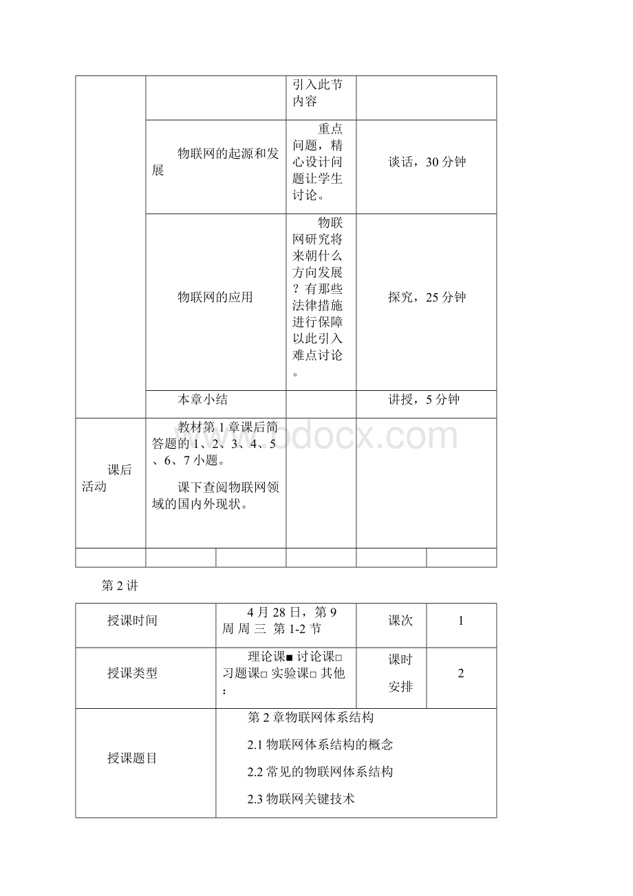 物联网工程导论教案模板.docx_第3页