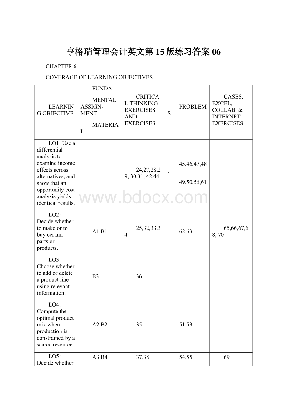 亨格瑞管理会计英文第15版练习答案06.docx_第1页