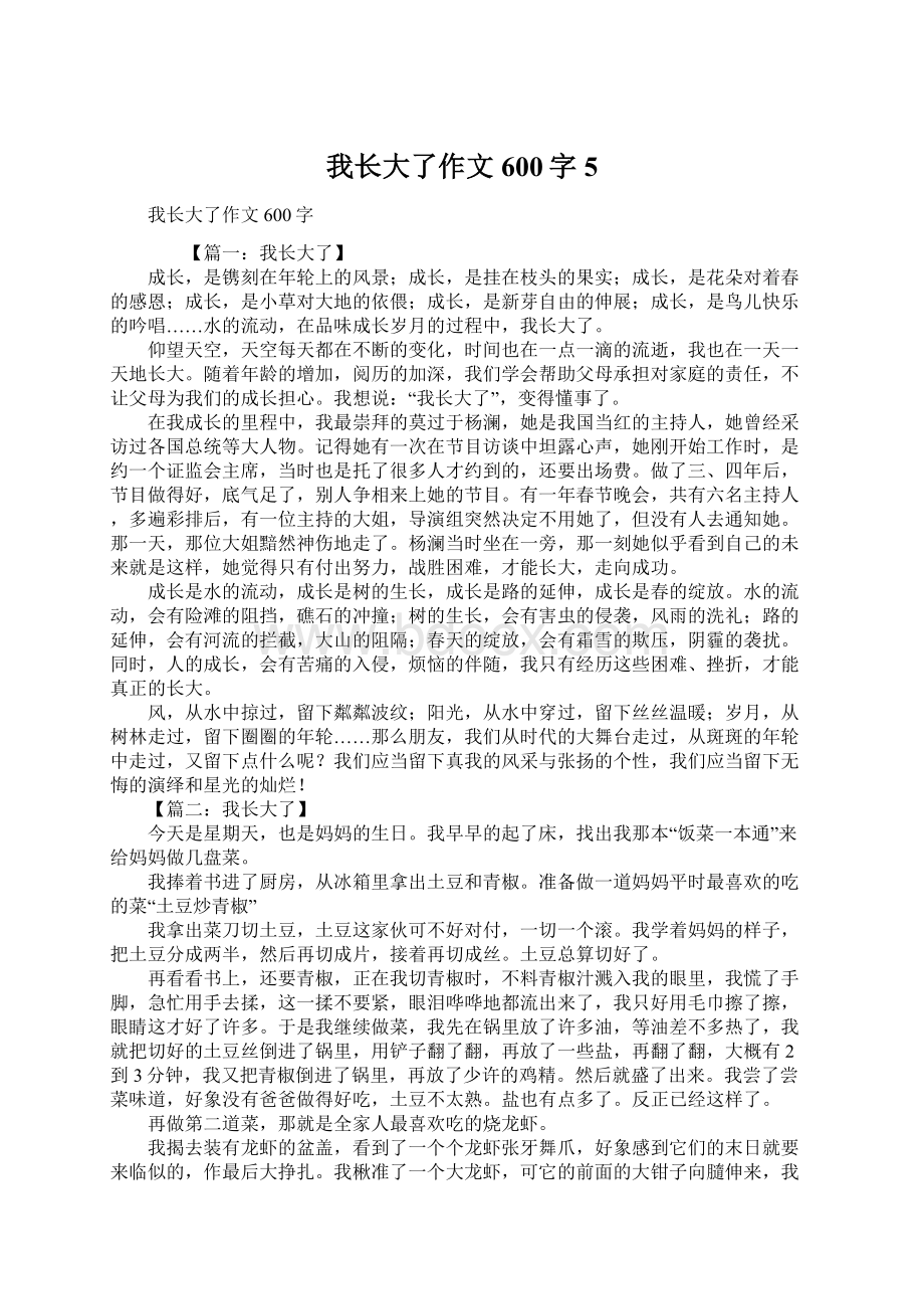 我长大了作文600字5.docx_第1页