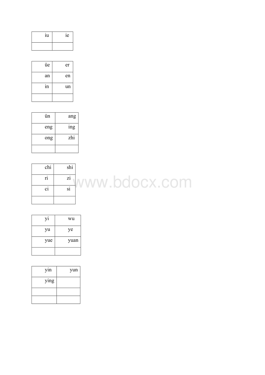 小学汉语 拼音字母表卡片 打印版.docx_第2页