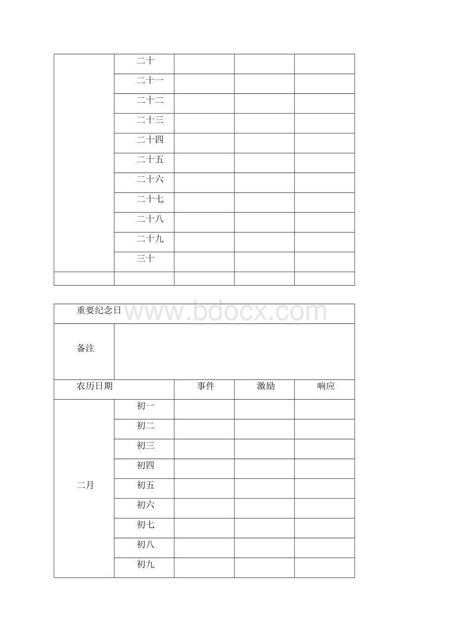 重要纪念日农历年度表格Word格式文档下载.docx_第2页