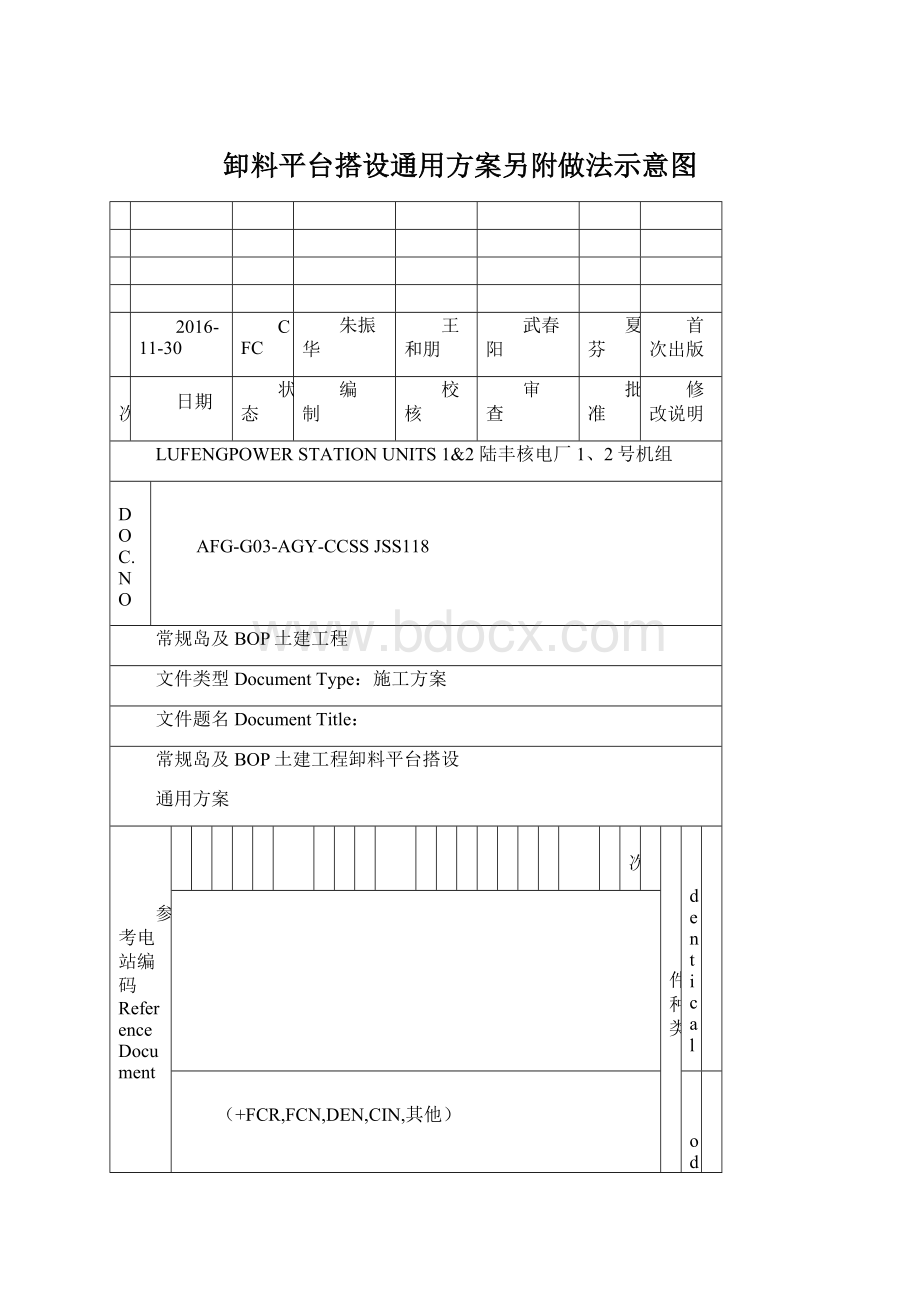 卸料平台搭设通用方案另附做法示意图.docx_第1页