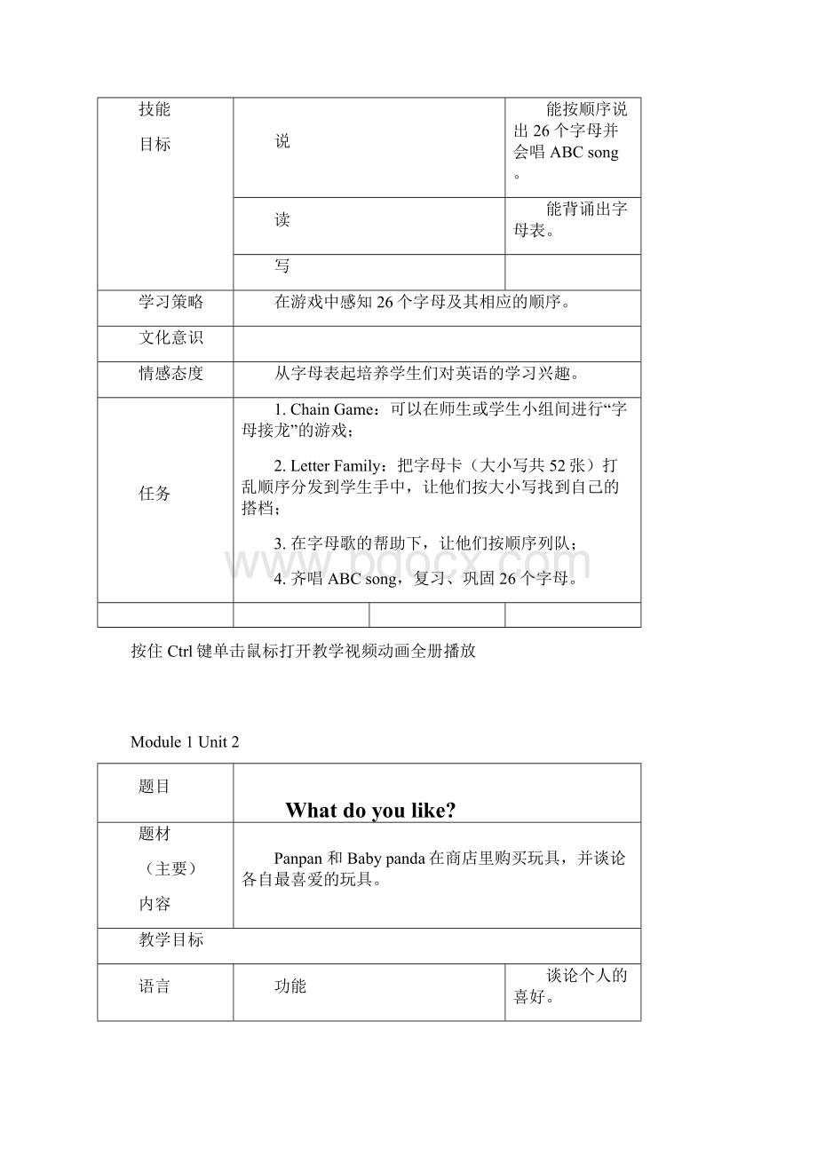 外研版小学英语二年级上册全册精品教案2.docx_第2页