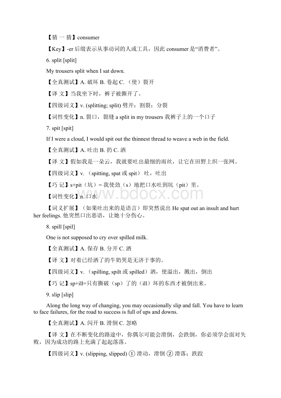 40天攻克大学英语四级核心词汇分册Word格式文档下载.docx_第3页