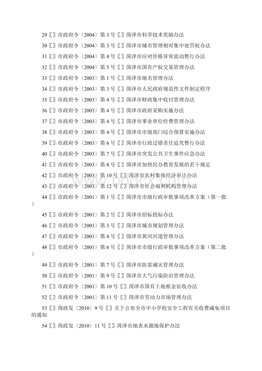 菏泽市人民政府关于公布市政府规范性文件清理结果的决定.docx_第3页