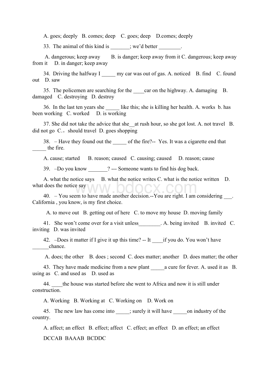 高三英语冲刺单项选择精选1000题及答案Word下载.docx_第3页