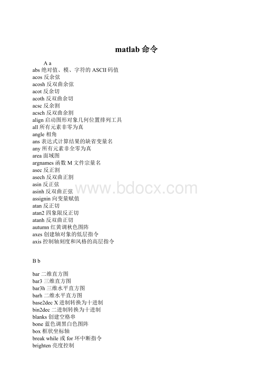 matlab命令.docx_第1页