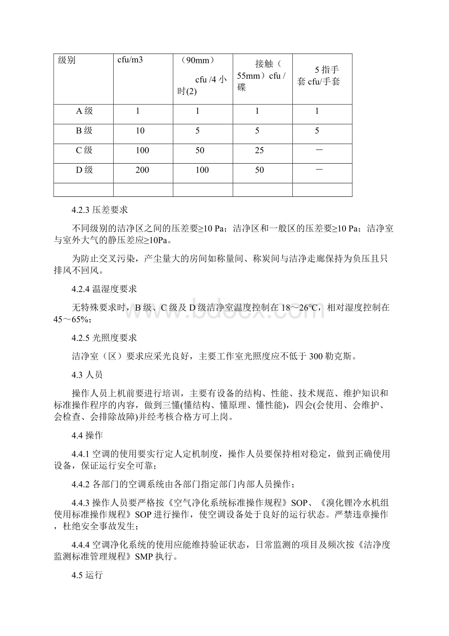 SMP050022 空调净化系统标准管理规程范文Word下载.docx_第3页