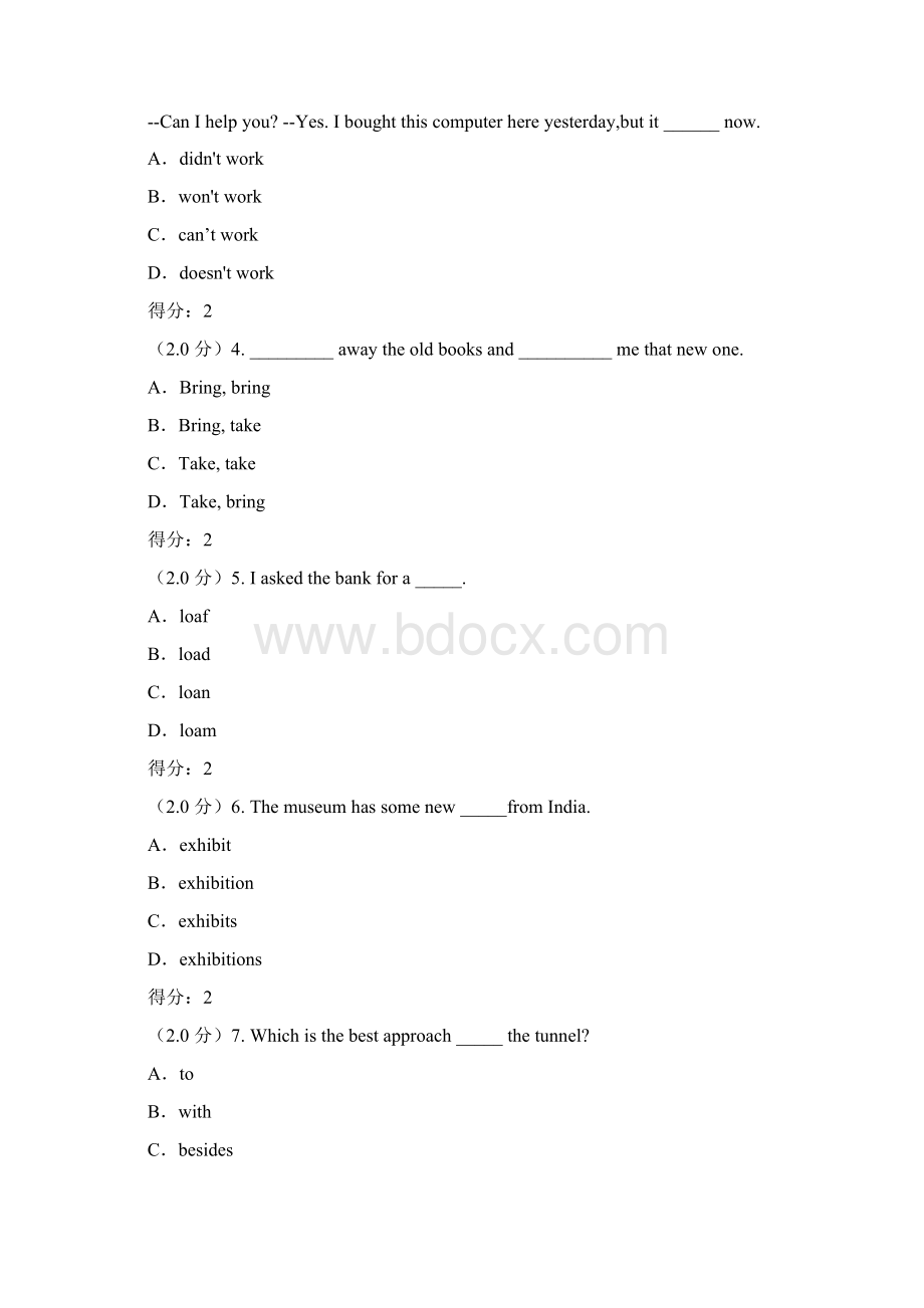 东大大学英语一在线作业03.docx_第3页