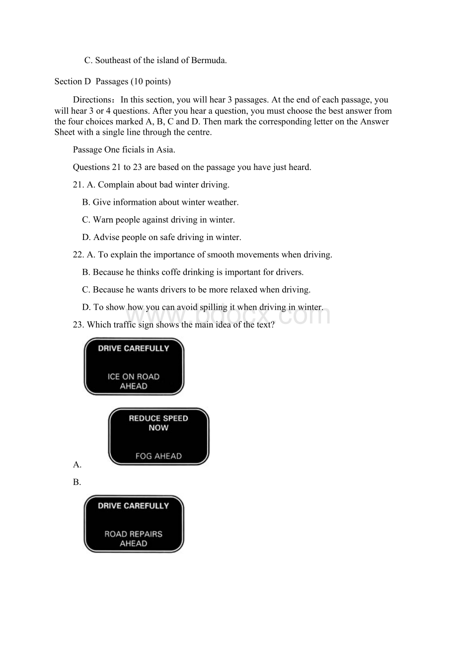 全国大学生英语竞赛 B 级初赛赛卷及答案.docx_第3页